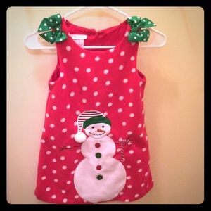 Size 6 Polyester winter Holiday Snowman jumper
